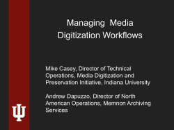 Managing Media Digitization Workflows. September 2016.