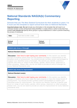 National Standards NAG2A(b)