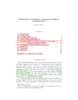 ESTIMATING MARGINAL UTILITIES WITHOUT AGGREGATION
