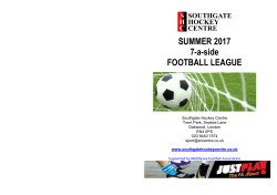 SUMMER 2017 7-a-side FOOTBALL LEAGUE