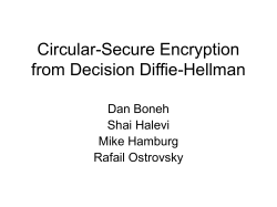 Circular-Secure Encryption from Decision Diffie