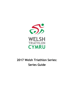 2017 Welsh Triathlon Series: Series Guide
