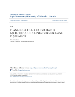 planning college geography facilities: guidelines for space and
