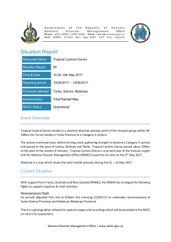 Situation Report - Vanuatu National Disaster Management Office
