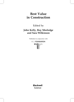 Best Value in Construction