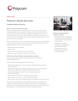 RealPresence Platform Implementation Data Sheet