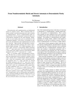 From Nondeterministic B¨uchi and Streett Automata to Deterministic