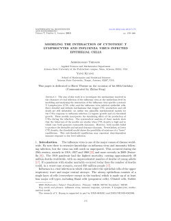 MODELING THE INTERACTION OF CYTOTOXIC T LYMPHOCYTES