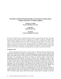 The Effect of Product Demand Decline on Investments in Innovations