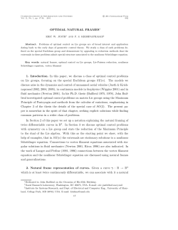 OPTIMAL NATURAL FRAMES&lowast; 1. Intoduction. In this paper, we