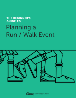 The Beginner`s Guide to Planning a Charity Run / Walk Event classy