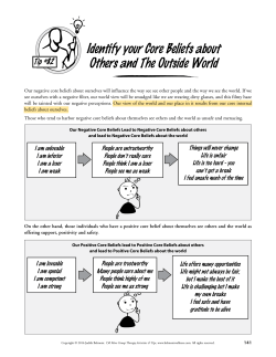 Identify Your Core Beliefs
