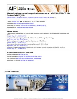 Magnetic anisotropy and magnetization reversal of La0.67Sr0