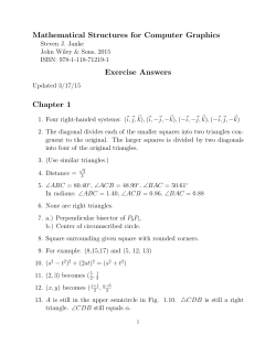 Mathematical Structures for Computer Graphics Exercise Answers