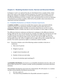 Chapter 6: Modeling Random Events: Normal and Binomial Models
