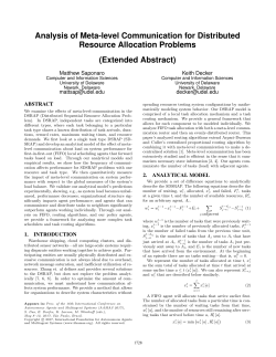 Analysis of Meta-level Communication for Distributed