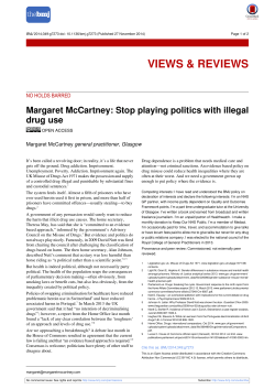 Margaret McCartney: Stop playing politics with illegal
