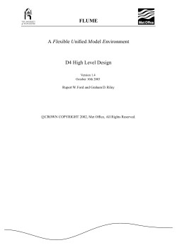FLUME A Flexible Unified Model Environment D4 High Level Design