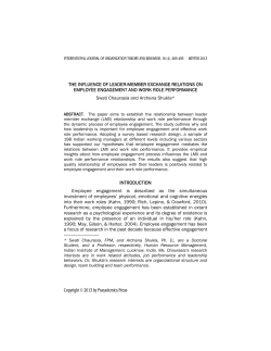 THE INFLUENCE OF LEADER-MEMBER EXCHANGE RELATIONS