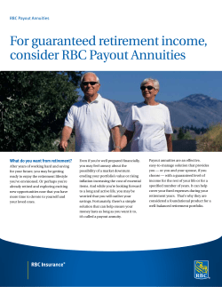 For guaranteed retirement income, consider RBC