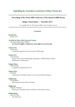 Proceedings of the Twenty-Fifth Conference of The Samuel Griffith