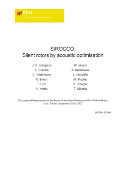 SIROCCO: Silent rotors by acoustic optimisation