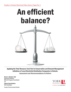 Applying the Total Resource Cost Test to Conservation and Demand