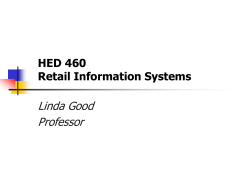 HED 460 Retailing Information Systems