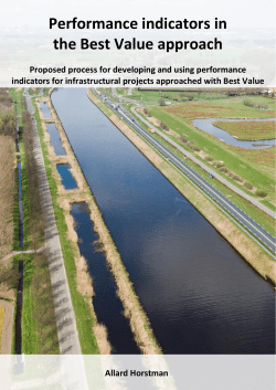 Performance indicators in the Best Value approach