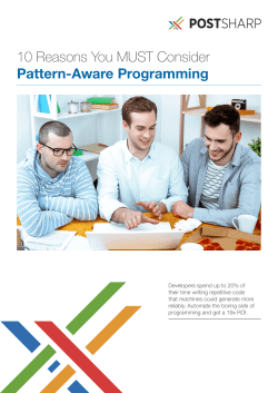 10 Reasons You MUST Consider Pattern-Aware