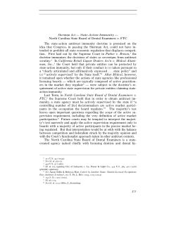 371 Sherman Act &mdash; State-Action Immunity