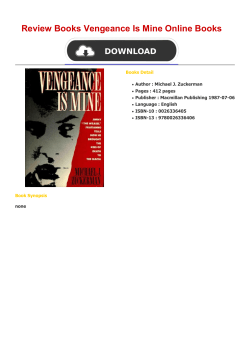 Review Books Vengeance Is Mine Online Books