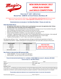 NEW BERLIN MAGIC 2017 HOME RUN DERBY and SKILLS