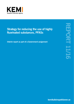 Strategy for reducing the use of highly fluorinated substances, PFASs