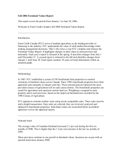 Fall 2006 Farmland Values Report This report covers the period