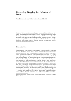 Extending Bagging for Imbalanced Data