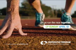CP SUNDAY APRIL 10 Let us run the race together.