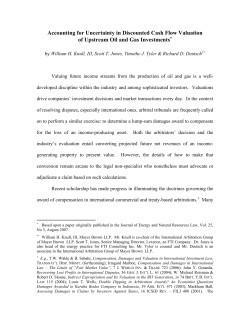 Accounting for Uncertainty in Discounted Cash Flow Valuation of
