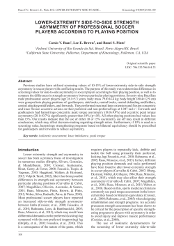 lower-extremity side-to-side strength asymmetry of professional