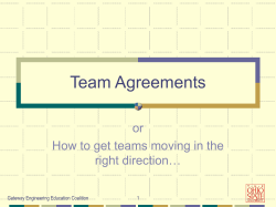 Team Agreements - Gateway Engineering Education Coalition