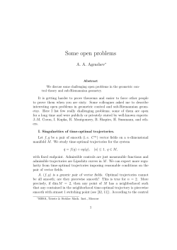 Some open problems - SISSA People Personal Home Pages