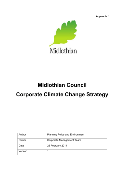 Midlothian Council Corporate Climate Change Strategy