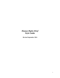 Citation Guide - Human Rights Brief