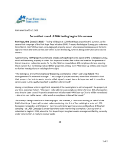 Second-last round of PHAI testing begins this summer