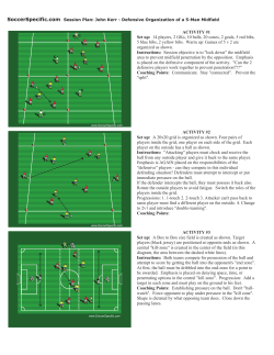 Defensive Organization of Midfielders