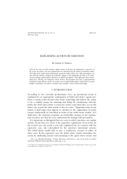 Explaining Action by Emotion