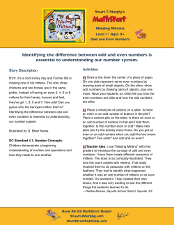 Identifying the difference between odd and even numbers is