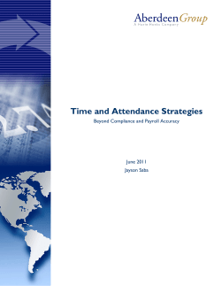 Time and Attendance Strategies: Beyond Compliance