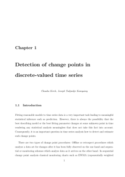 Detection of change points in discrete