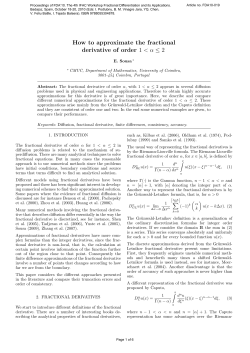 How to approximate the fractional derivative of order 1 &alpha; &le; 2